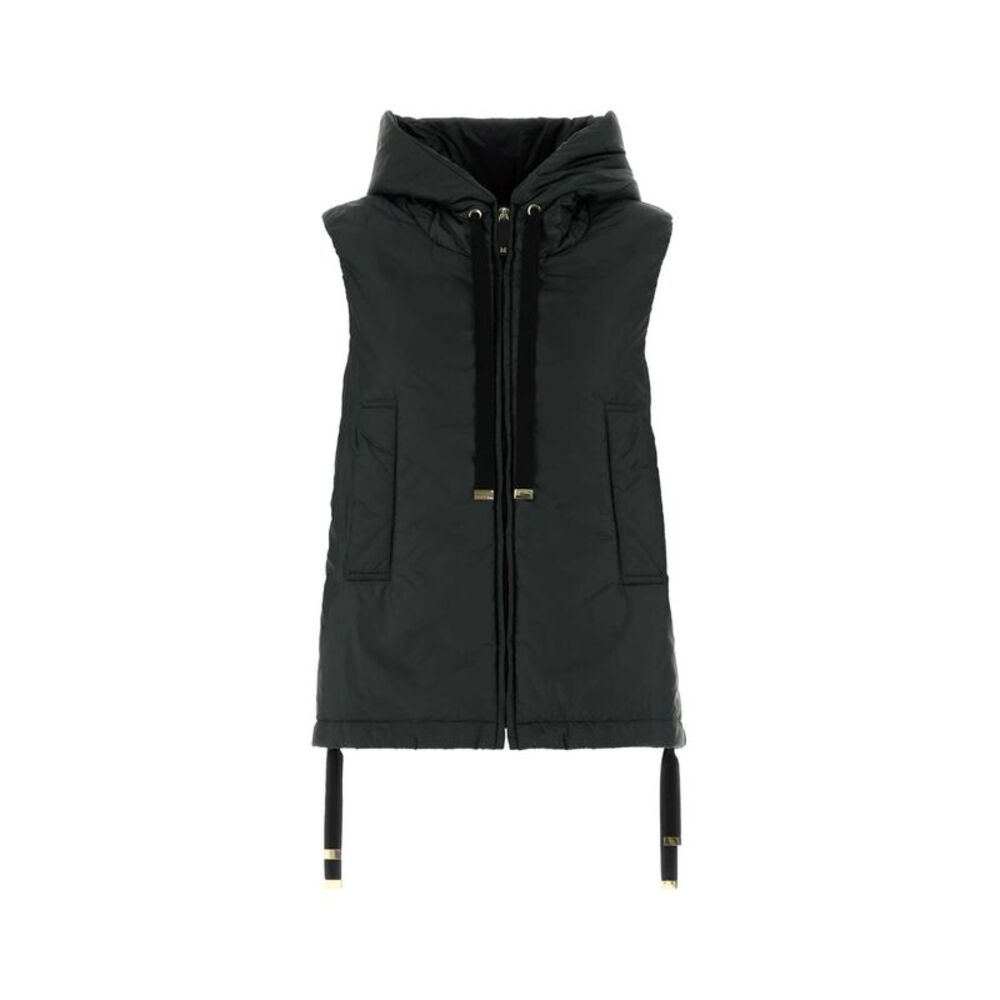 Max Mara The Cube Women Bottle Green Polyester Greengo Sleeveless Jacket